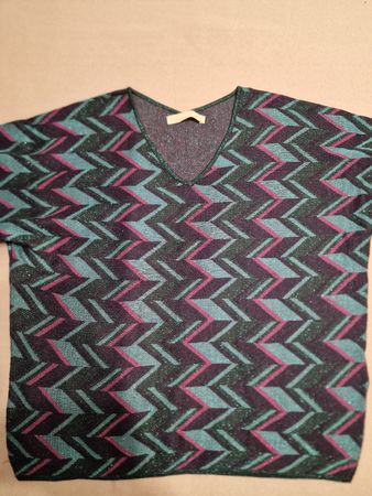 Pull Bianca Otis taille 42, motif zigzag brillant ✨