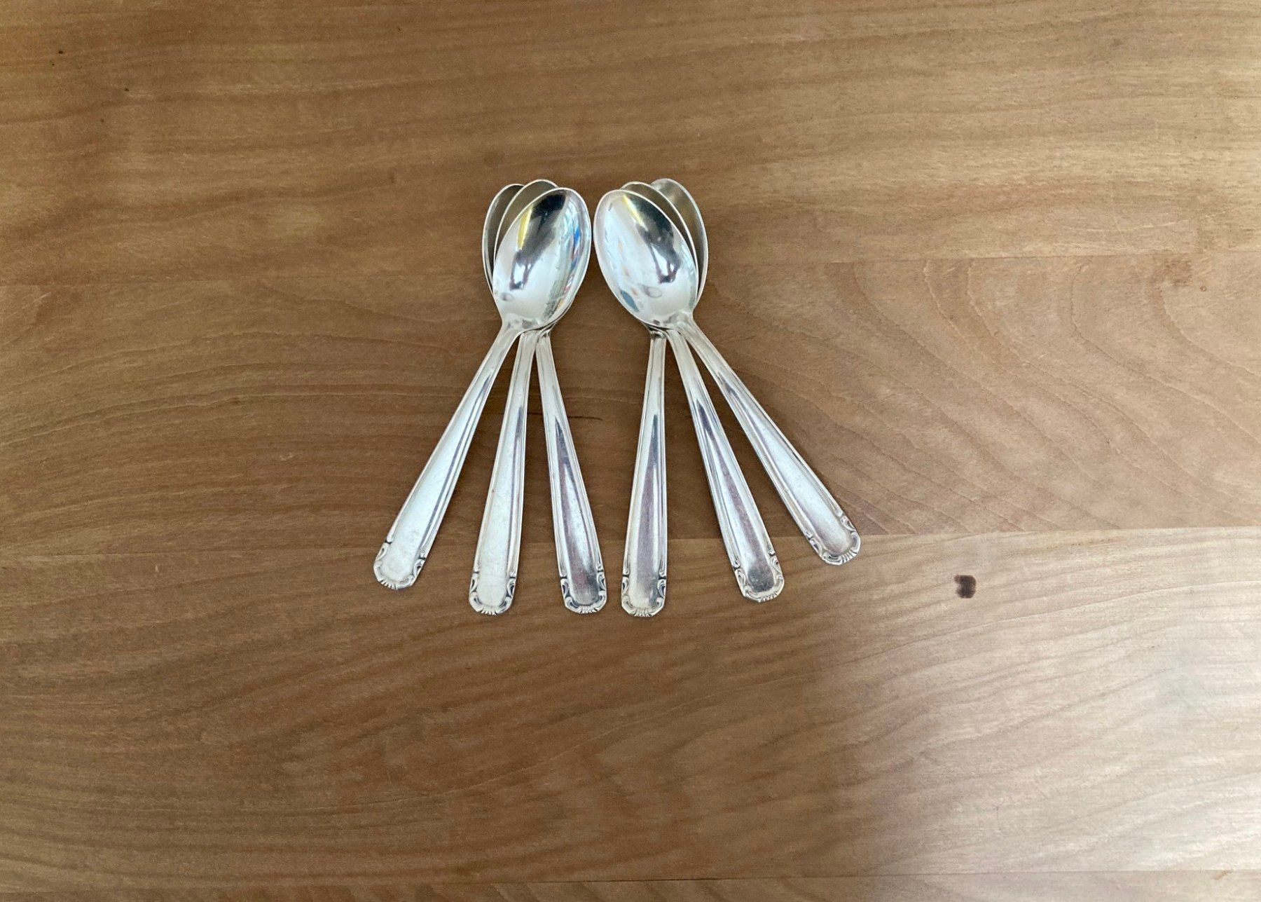 Löffel: Kaffeelöffel versilbert mit Etui Vintage,  6 Stk. – Gebraucht aus Zürich von cornetto55 1