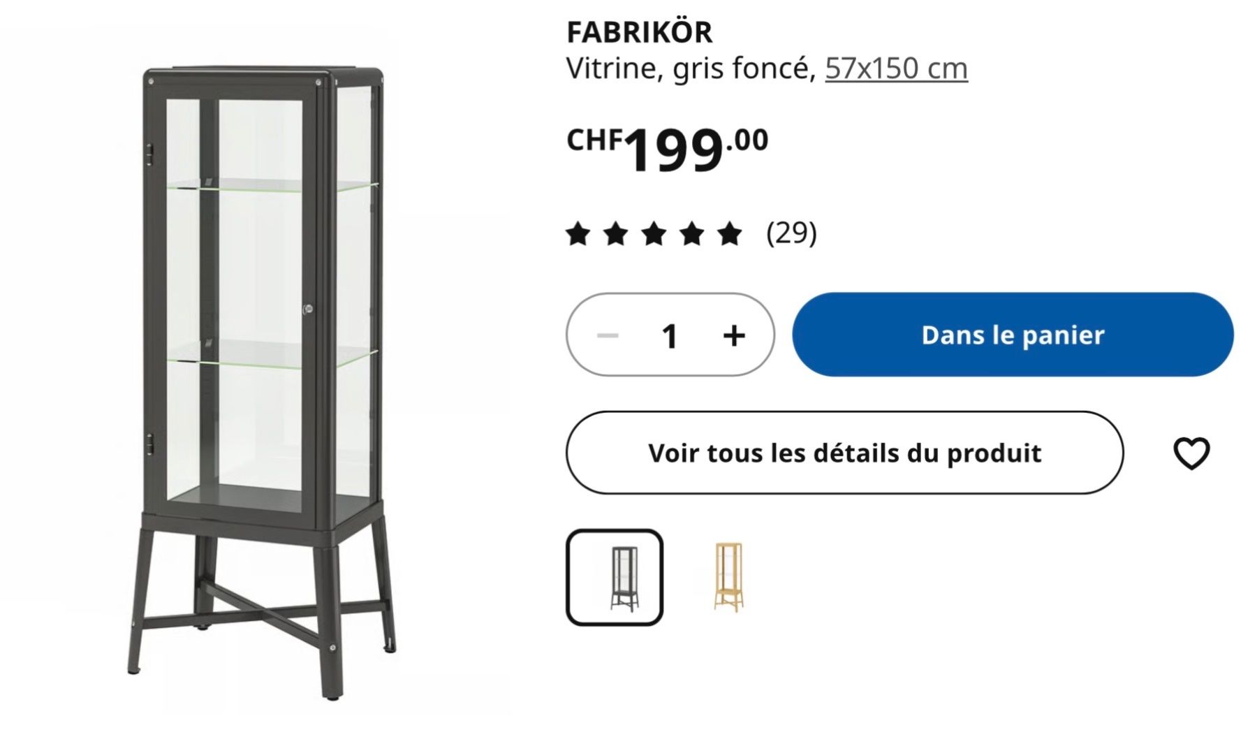 Ikea Vitrines: Vitrine IKEA – D'occasion à Pully par gnap50 2