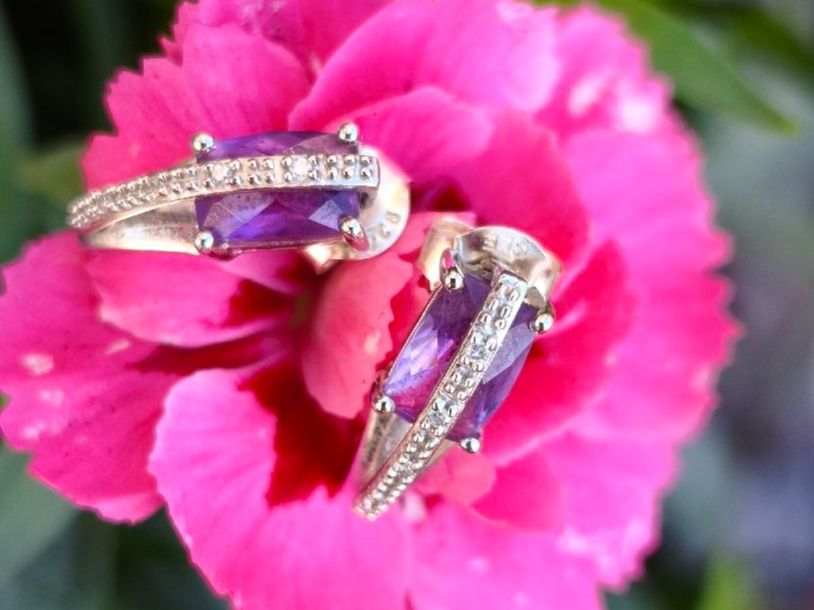Orecchini pendenti & Orecchini a lobo: Amethyst Weissgold ,750 Ohrstecker – Usato da St. Gallen venduto da GIULESGG