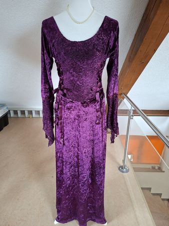 Wunderschönes Samtkleid Lila, Gr. 1 Size Neu, Boom Baba