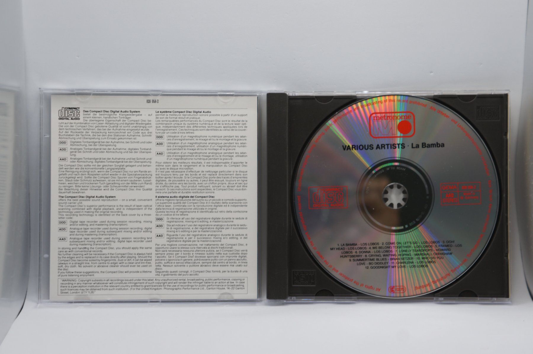 CDs: CD La Bamba Soundtrack Los Lobos Bo Diddley Brian Setzer – Gebraucht aus Ernetschwil von luisvonerni 2