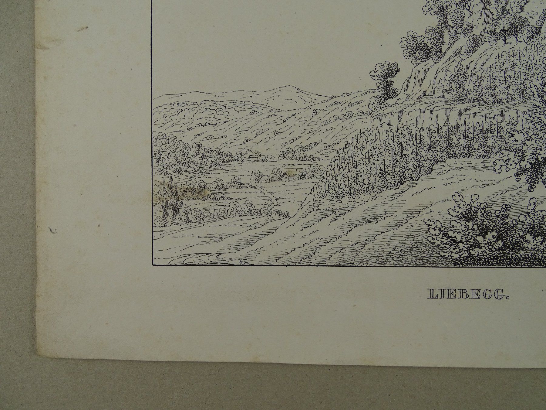 Incisioni: LIEBEGG, AARGAU, FEDERLITHOGRAPHIE 1840 – Usato da Grüningen venduto da Kartensammler 4