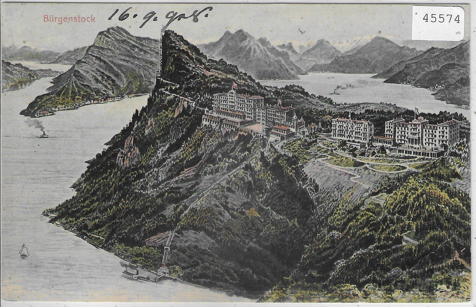 Ansichtskarten: Bürgenstock - Litho – Gebraucht aus Ettingen von Kartenplanet