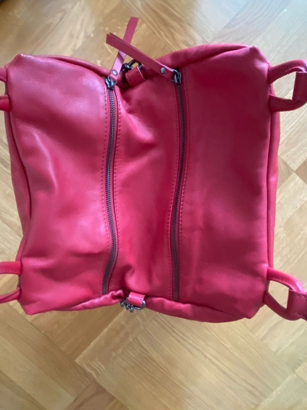 Borse da donna: Rote Braun Büffel Leder Handtasche – Usato da Hünenberg venduto da a.u.849 3