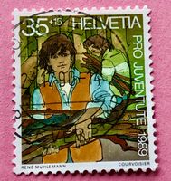 Nr.J 311 Sozialeinsatz Pro Juventute GESTEMPELT 1989   