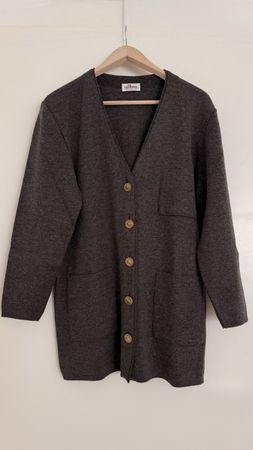 Elegant Italian Cardigan Altea - Grey