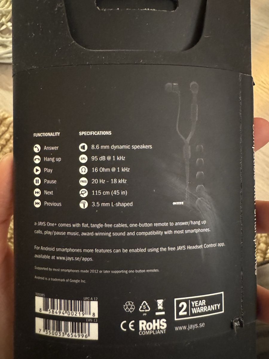 Cuffie: JAYS a-Six Wireless Kopfhörer Schwarz – Usato da Wettingen venduto da JasminL92 2