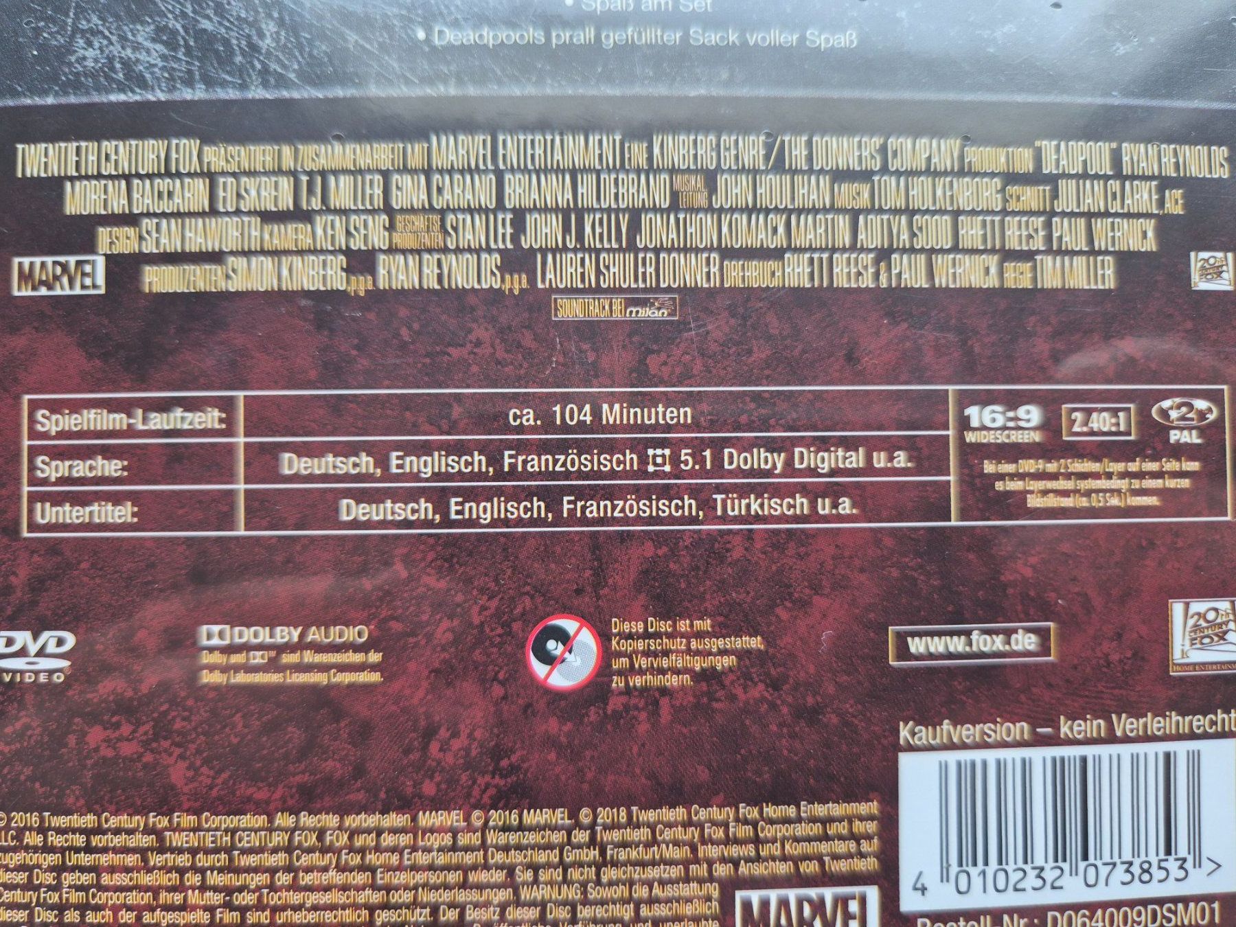Tutti i DVDs: DVD    DEADPOOL Collector Edition  *** neu / verschweisst ** – Nuovo e nell'imballaggio originale da Niederweningen venduto da Obson 1