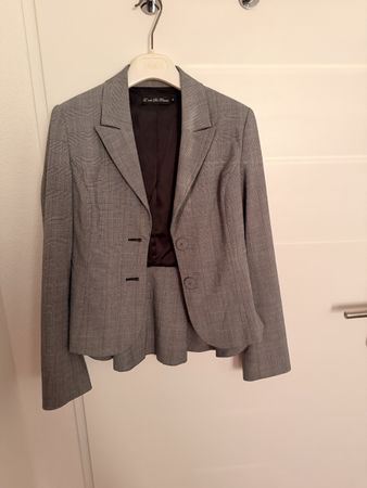 Blazer L'ecole Des Femmes grau kariert Grösse 36 neuwertig
