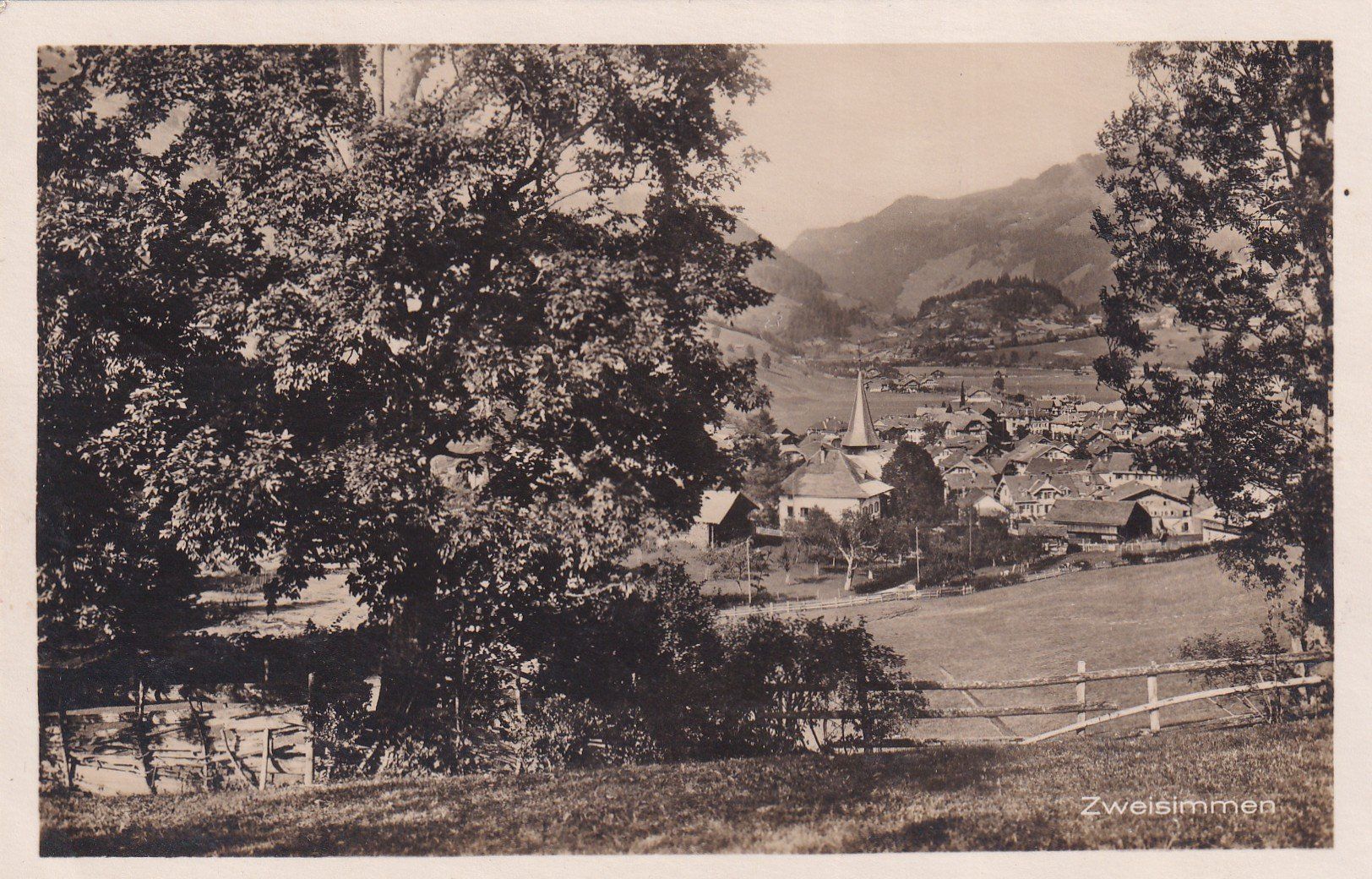 Ansichtskarten: Zweisimmen  1927 – Gebraucht aus Cormoret von Pascalll2001