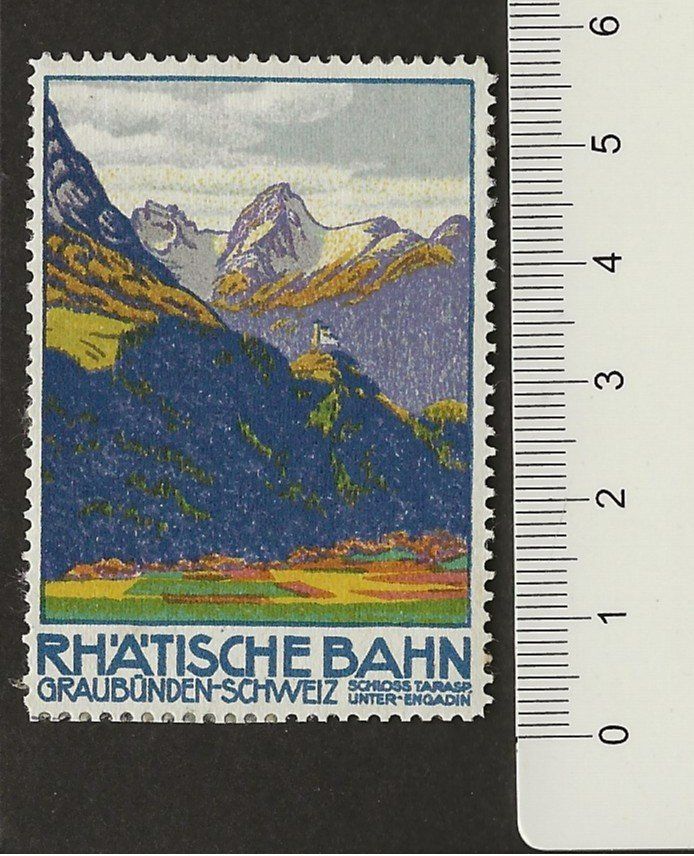 Tutti i francobolli: Rhätische Bahn Vignette Schloss Tarasp Unter - Engadin GR – Usato da Müswangen venduto da buyin