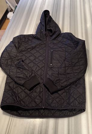 Jacke schwarz mit Kapuze, Gr.L
