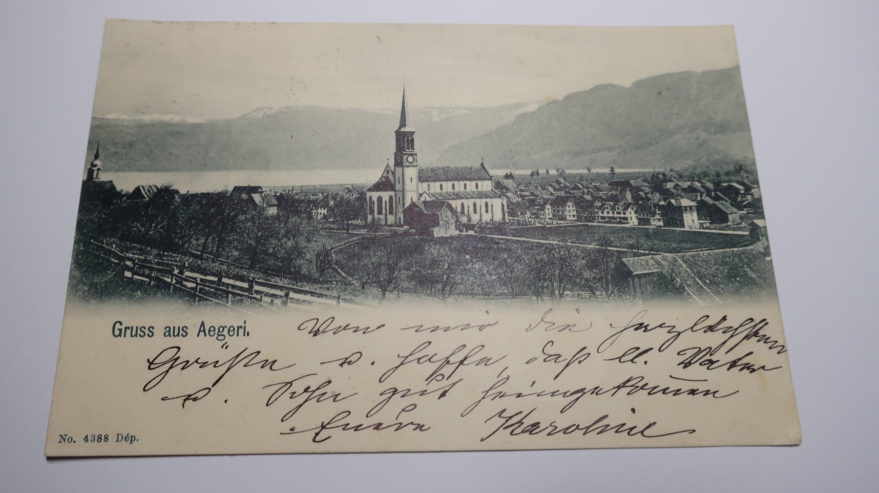 Ansichtskarten: Gruss aus Aegeri  N°4388   1901 – Gebraucht aus Cormoret von Pascalll2001 1