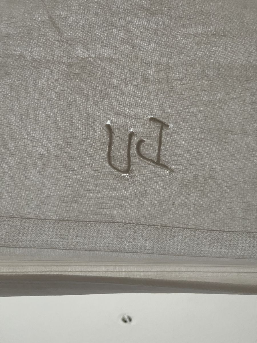 Biancheria da letto: Altes Leinentuch mit Monogramm - Baumwolle – Usato da Schaffhausen venduto da stregina 2