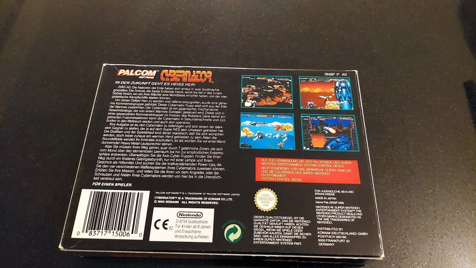 Nintendo Giochi: CYBERNATOR (PAL) - SUPER NINTENDO – Usato da Spiegel b. Bern venduto da Natix 6