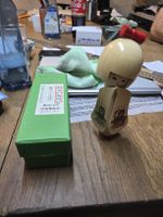 Japanische Holzpuppe Kokeshi handbemalt authentisch! (Q)