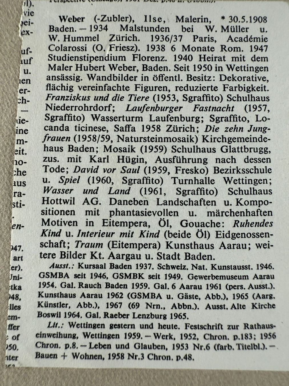 Grafiken & Lithographien: Ilse Weber (1908–1984) Lithographie Handsigniert – Gebraucht aus Schaffhausen von  5