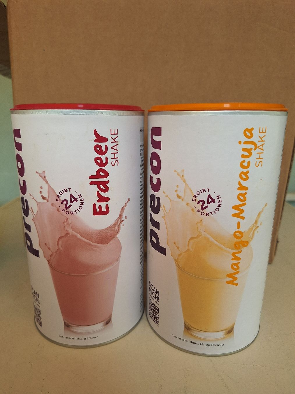 Precon Cibi & Specialità: Precon Shake Mango-Maracuja und Erdbeer.  – Nuovo e nell'imballaggio originale da Kriens venduto da kbb866