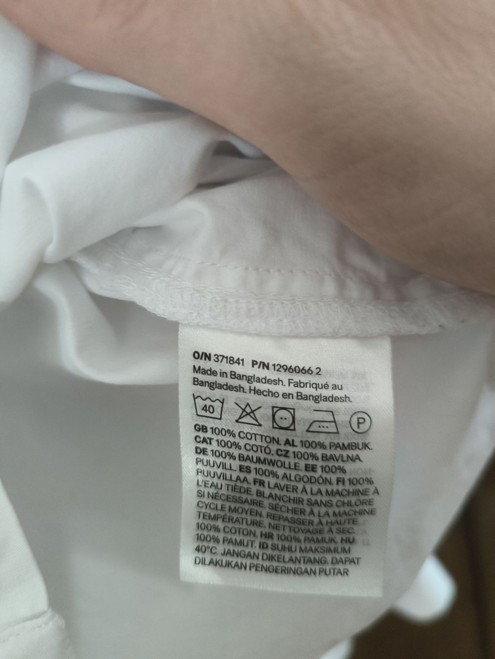 H&M Camicette: Weiße Baumwoll Bluse, Gr. XL – Usato da Kloten venduto da Olivenbaum2017 3