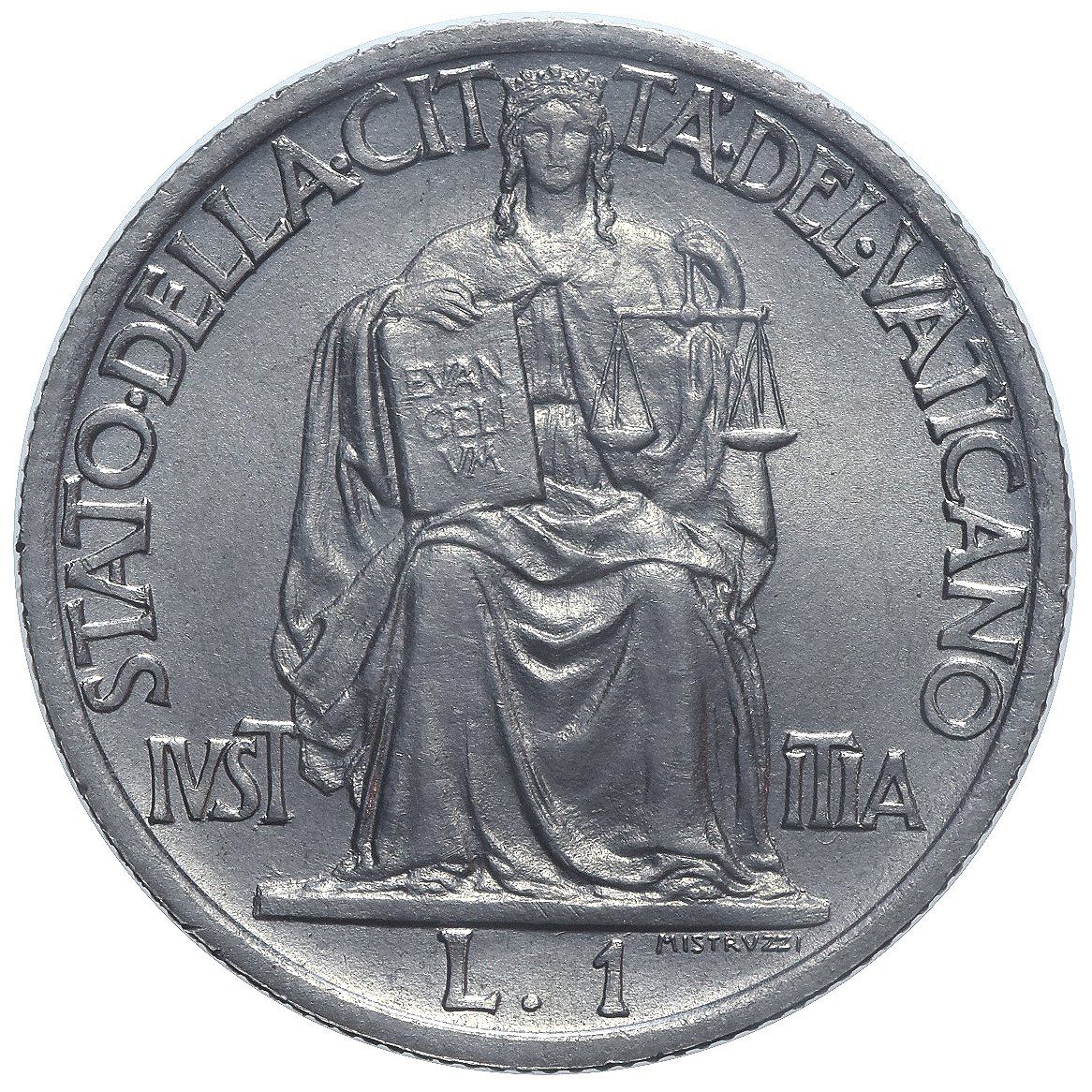 Tutti le monete: Vaticano, 1 Lira 1946, R! – Usato da Lugano venduto da Numisartes