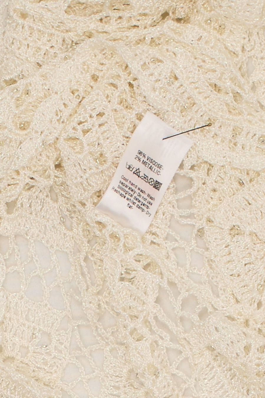 Bolero: Wallis Boléro Crochet Écru Métallisé T. M – Usato da Fribourg venduto da re-fine 7
