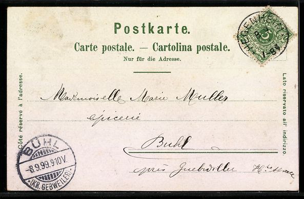 Cartoline postali: Litho Basel, Ortsansicht mit Dampfer, Th – Usato da Berlin venduto da bartko-reher 1