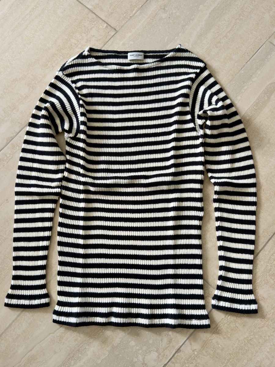Saint Laurent Maglioni & Felpe: Saint Laurent gestreifter Matrosen-Pullover, S - neu! – Nuovo (secondo la descrizione) da Au ZH venduto da swissmatchpoint 1