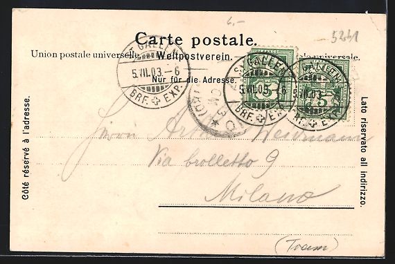 Cartoline postali: St. Gallen, Strassenbahn auf dem Marktpl – Usato da Berlin venduto da bartko-reher 1