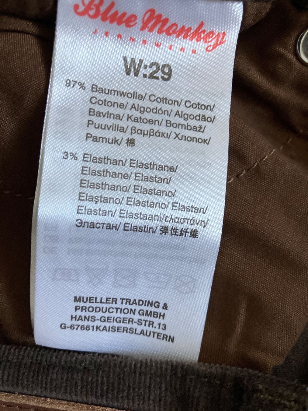 Pantaloni: Blue Monkey Stoffhose Feincord W29 – Usato da Utzenstorf venduto da Ismaele 3