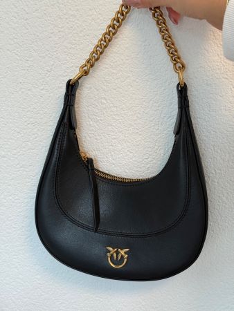 PINKO Schwarz Leder Tasche