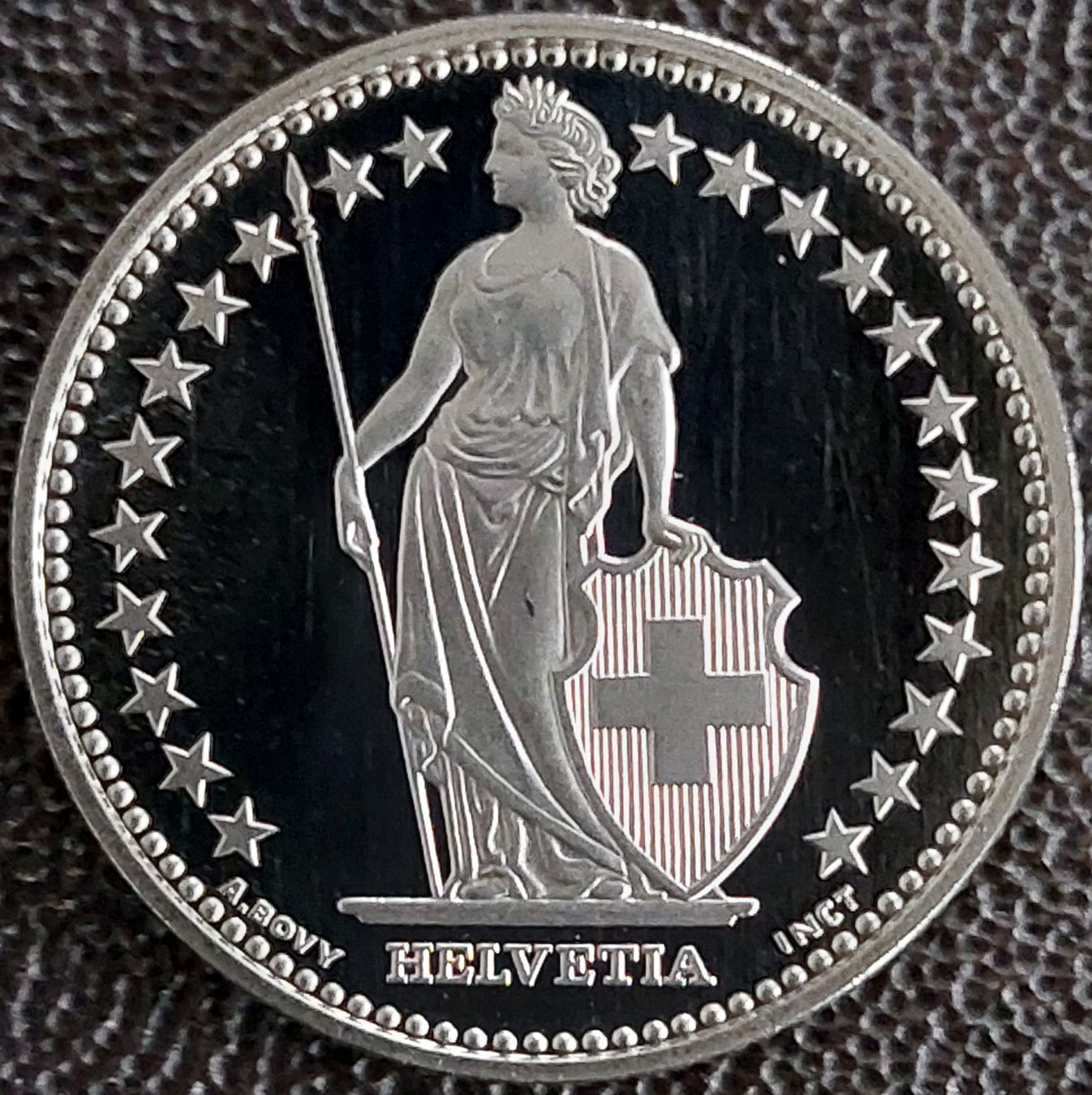 Tutti le monete: 1 Franken 2017 stgl. / aus Münzsatz – Nuovo (secondo la descrizione) da Arch venduto da coinsandmore 1