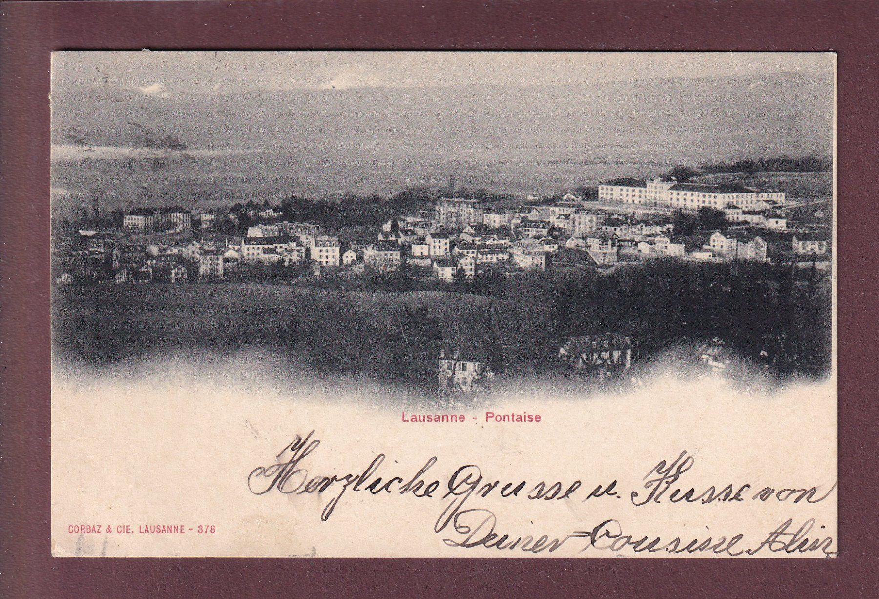 Ansichtskarten: LAUSANNE - Pontaise - 1903 – Gebraucht aus Pully von nicecards