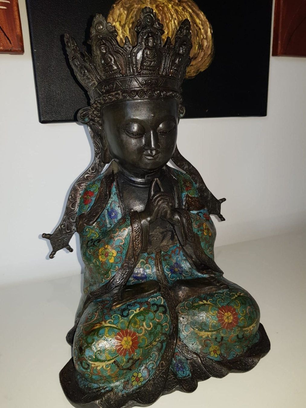 Sculture & Statue: Alte Cloissoné-Buddha-Figur – Usato da Waltensburg/Vuorz venduto da Buddhas 1