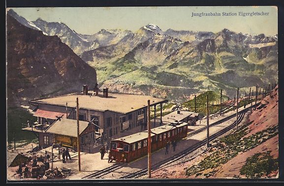 Ansichtskarten: Station Eigergletscher der Jungfraubahn – Gebraucht aus Berlin von bartko-reher