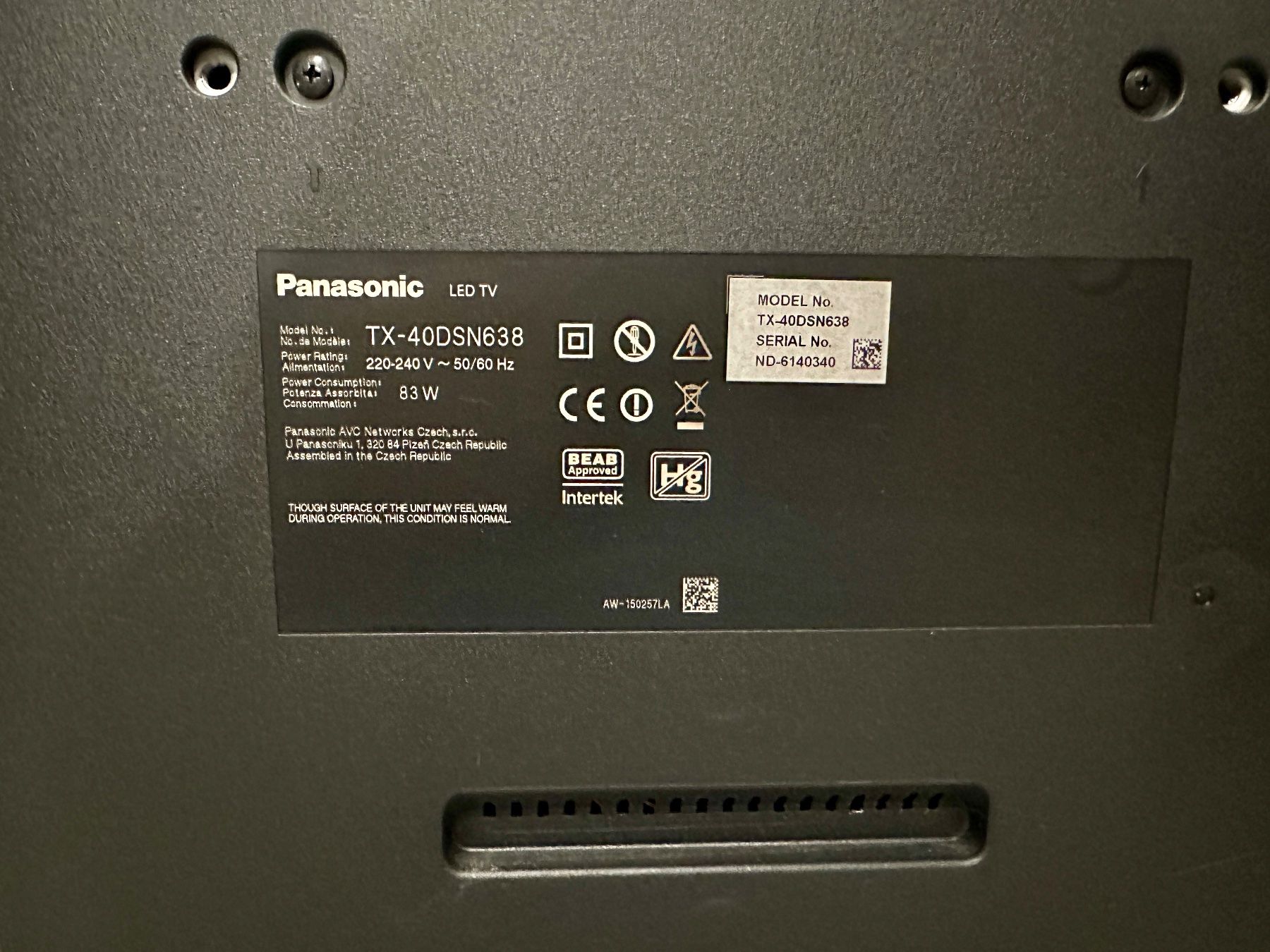 Panasonic Televisori: Panasonic LED TV TX-40DSN638 – Usato da Hochdorf venduto da Iluigi 2
