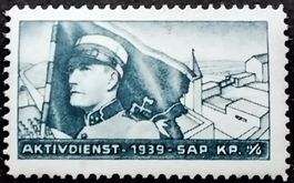 Soldatenmarke 2.WK, Sappeur Kp II/6, schieferblau, Wi Sap 25