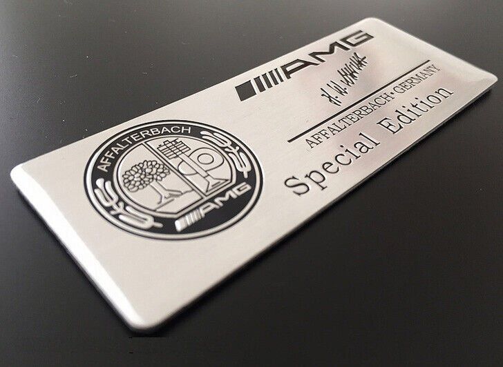 Autocollant Logo C43s AMG Noir Brillant - Plat, Pour Coffre Ou Calandre, Installation Facile