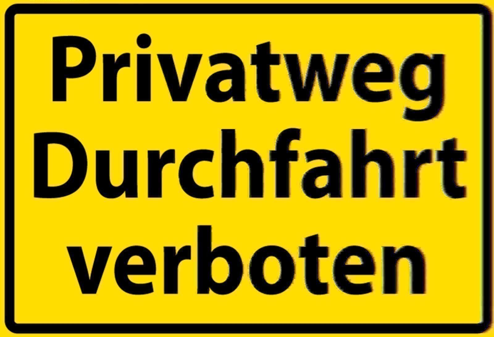 Insegne: Blechschild-PRIVATWEG DURCHFAHRT VERBOTE – Nuovo e nell'imballaggio originale da Rupperswil venduto da big-one-sale