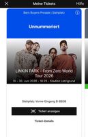 Linkin Park Zürich Stehplatz VORNE 30.06.2026