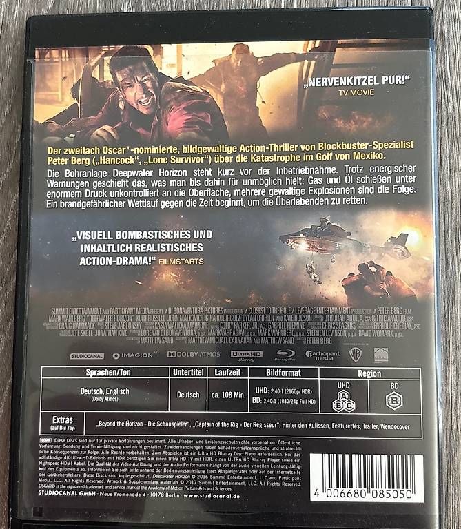 Alle DVDs: Deepwater Horizon 4K UHD Bluray  – Gebraucht aus Winterthur von Geilotime 1