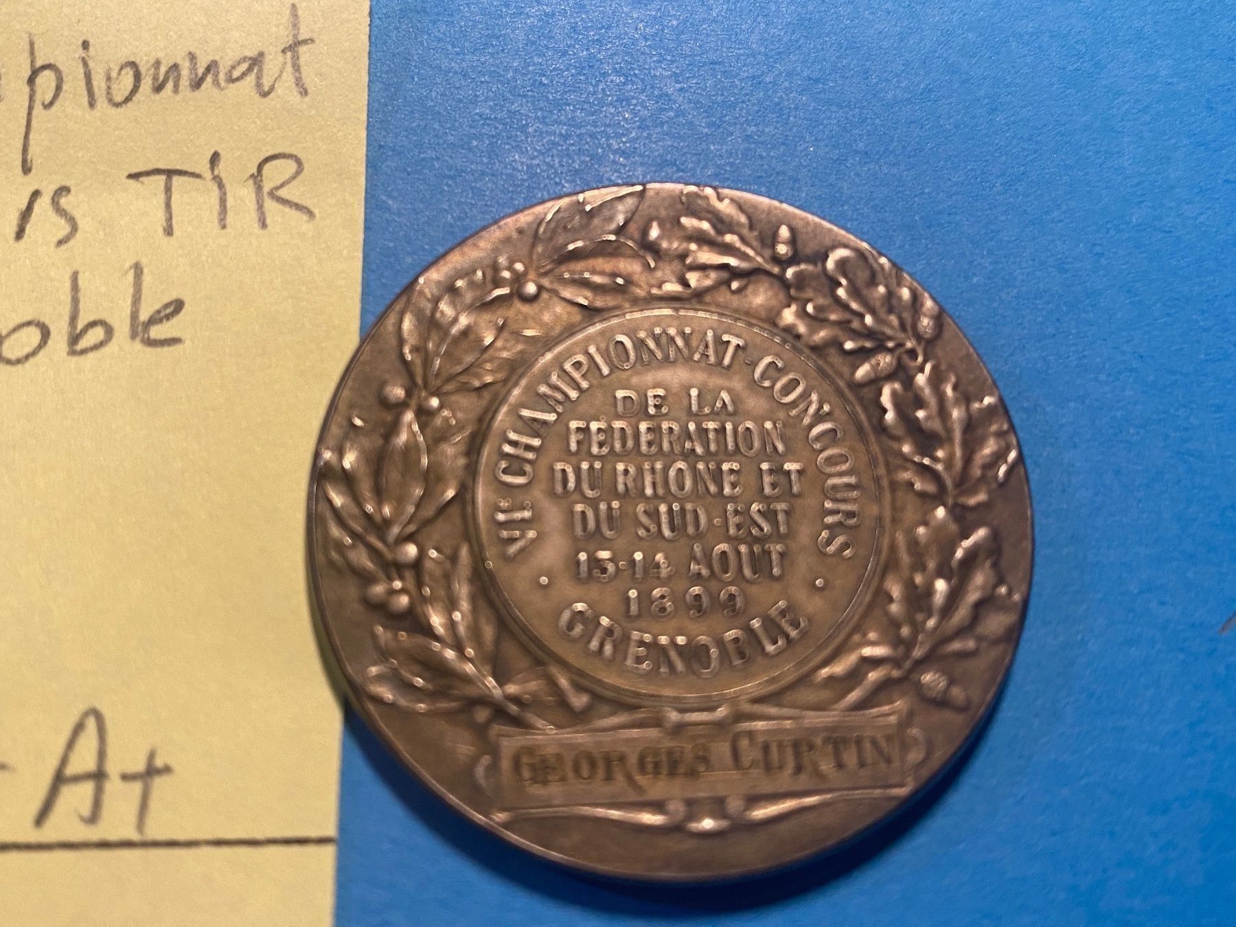 Médailles: CONCOURS DE TIR GRENOBLE 1899 - – D'occasion à genève par GEnumist 2