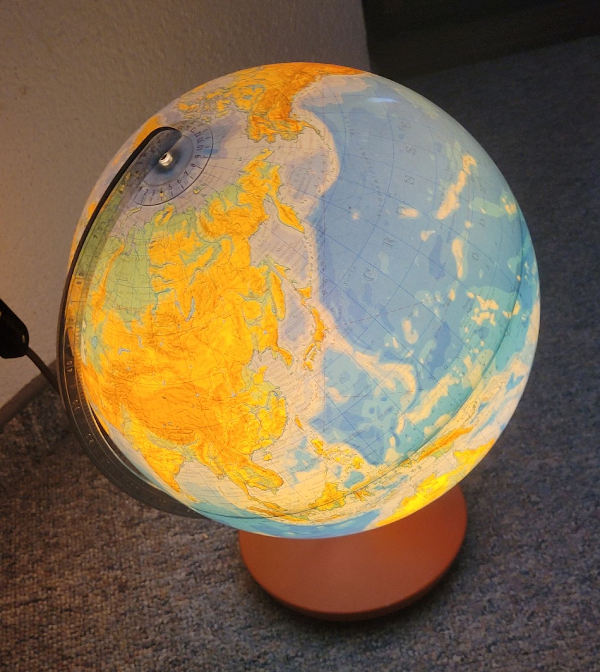 Globus Lampade: Antiker Globus Top Zustand! – Usato da Buttikon SZ venduto da Renco 1