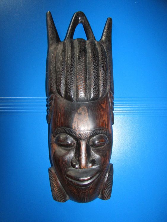 Masque Africain En Bois - Brocante En Ligne