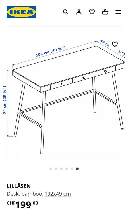 Ikea Lillåsen Bamboo Desk | Kaufen auf Ricardo