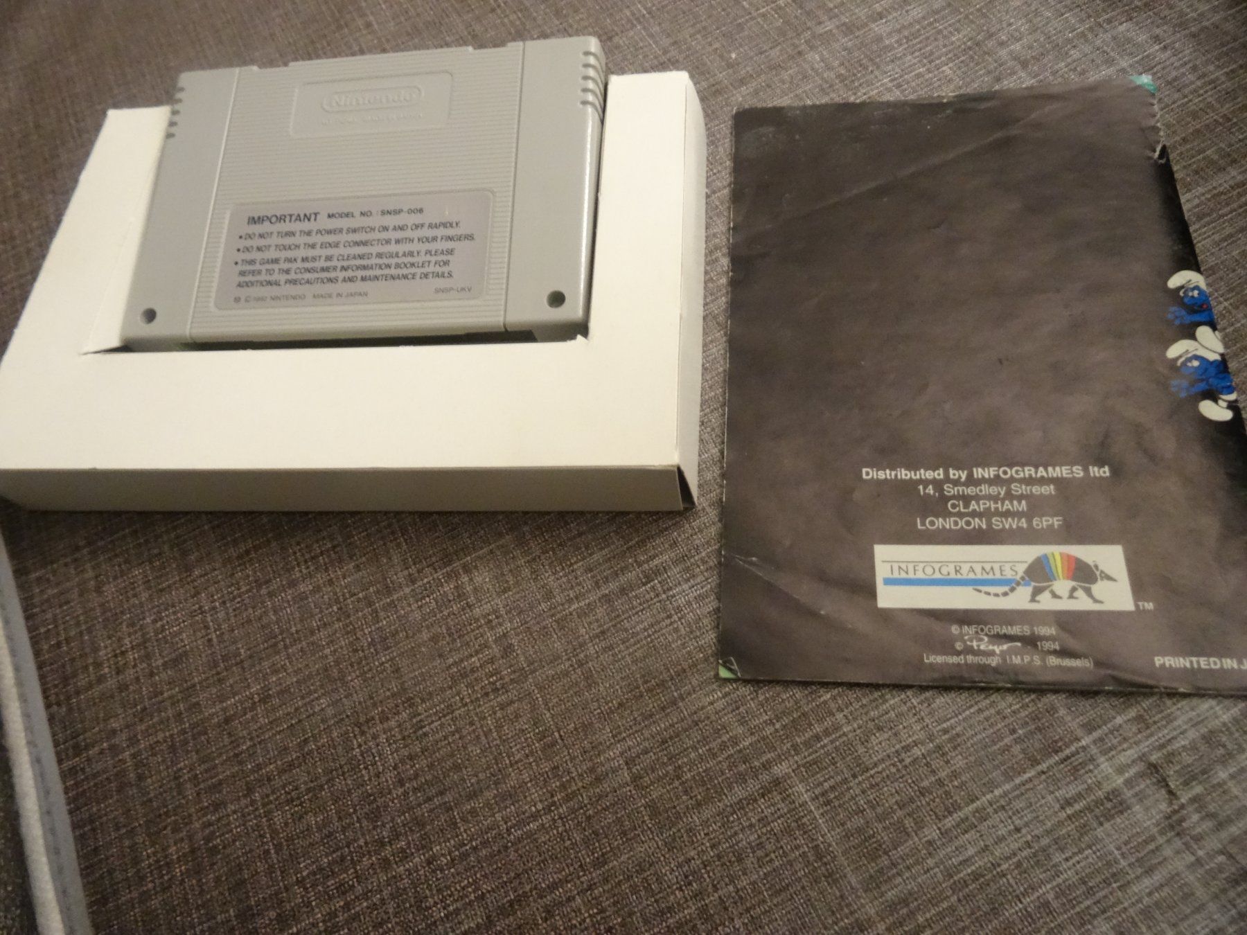Nintendo Giochi: The Smurfs Schlümpfe SNES OVP – Usato da Olten venduto da Disc-Ausverkauf 9