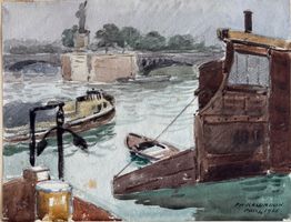 Philippe Ernest Recordon (1874-1947),  Aquarell, Paris, 1925