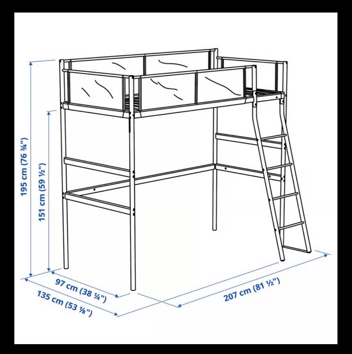 Ikea Letti: Hochbett inc. matratze – Usato da Altendorf venduto da mat_w5yq 4