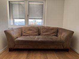 Sofa braun Stoffbezug 3-Sitzer gebraucht Ponsel