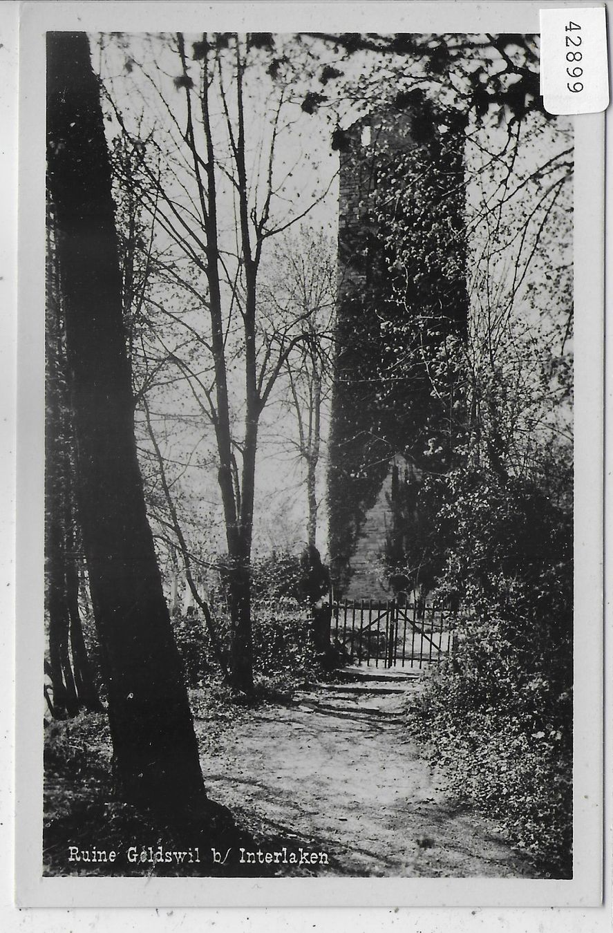 Cartoline postali: Ruine Goldswil bei Interlaken – Usato da Ettingen venduto da Kartenplanet